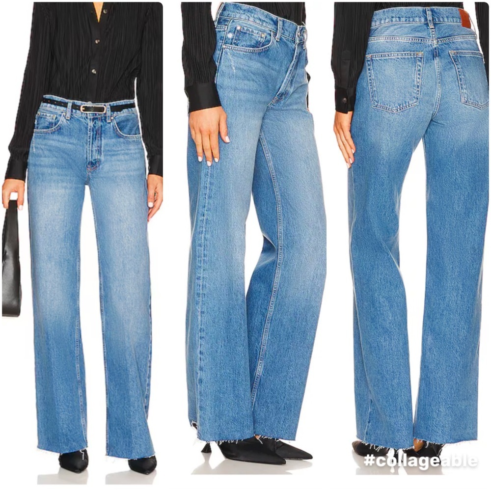 ANINE BING Hugh Jeans in Panama Blue Size 29 - Picture 2 of 9